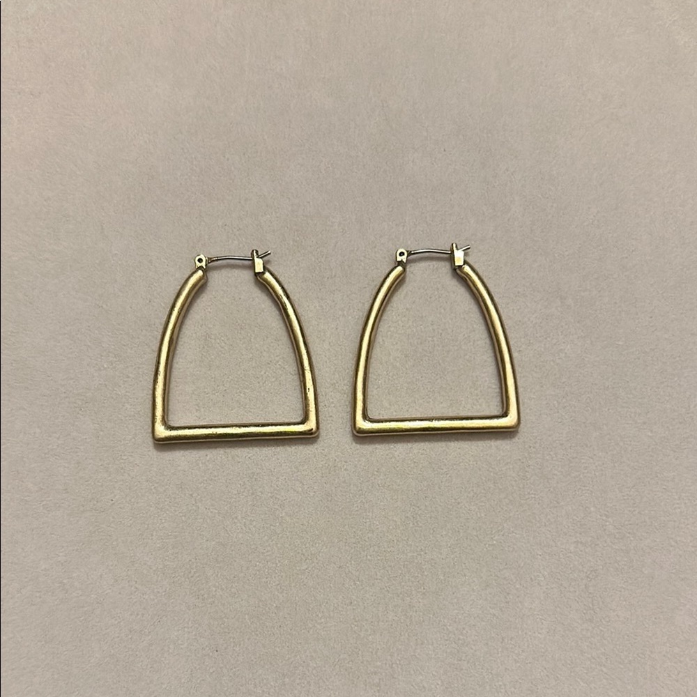 Gold Geometric Hoop Earrings